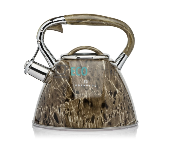 Чайник із нержавіючої сталі зі свистком 3 л Edenberg EB- ... Чайник із нержавіючої сталі зі свистком 3 л Edenberg EB- ...