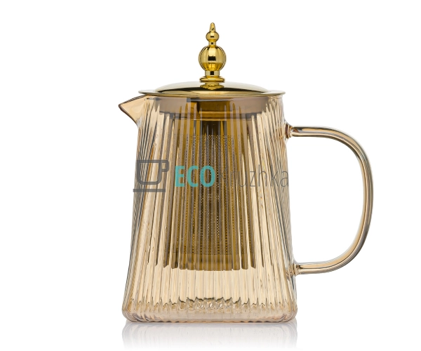 Чайник скляний 750мл заварювальний з металевим фільтром  ...