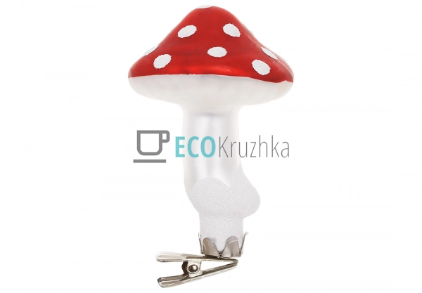 Ялинкова прикраса "Мухомор" на кліпсі, 5x9 см (арт. 108- ... Ялинкова прикраса "Мухомор" на кліпсі, 5x9 см (арт. 108- ...