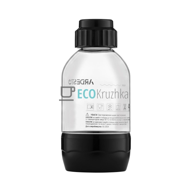 Пляшка для сифону Ardesto 0,5л, пластик, прозорий (SMW-B ... Пляшка для сифону Ardesto 0,5л, пластик, прозорий (SMW-B ...