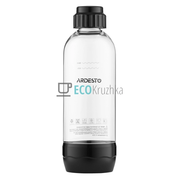 Пляшка для сифону Ardesto 1л, пластик, прозорий (SMW-B1) Пляшка для сифону Ardesto 1л, пластик, прозорий (SMW-B1)