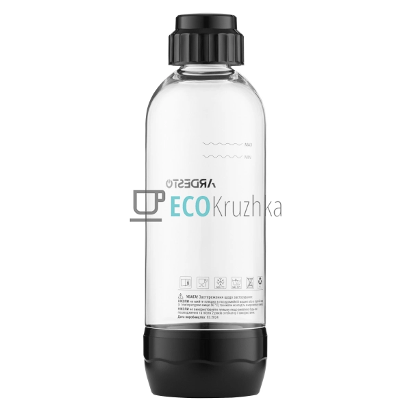 Пляшка для сифону Ardesto 1л, пластик, прозорий (SMW-B1) Пляшка для сифону Ardesto 1л, пластик, прозорий (SMW-B1)