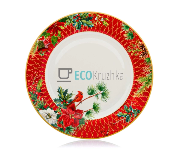 Порцелянова обідня тарілка "Christmas", D27x2 см (K079) Порцелянова обідня тарілка "Christmas", D27x2 см (K079)