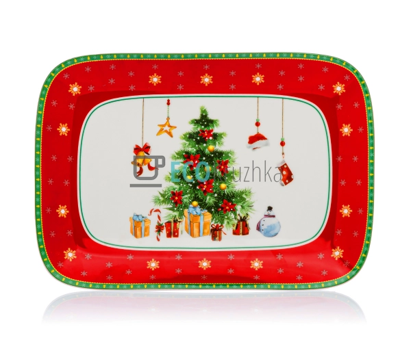 Порцелянове прямокутне блюдо "Святковий флер", 33 см (498-245)