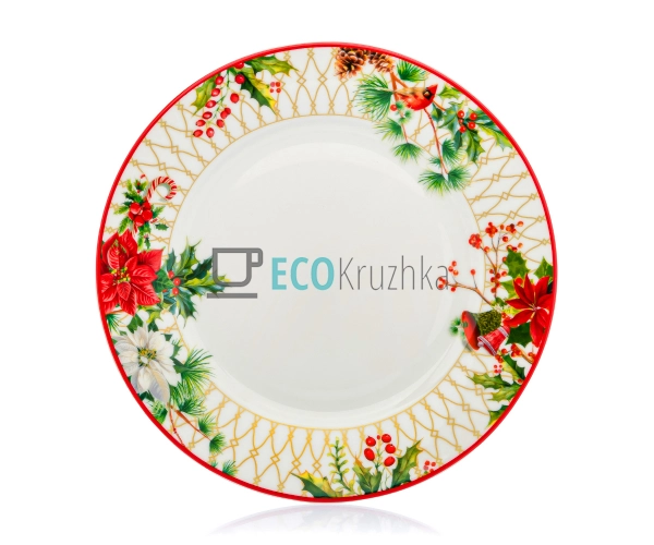 Порцелянова десертна тарілка "Christmas", D19x1.5 см (K0 ... Порцелянова десертна тарілка "Christmas", D19x1.5 см (K0 ...