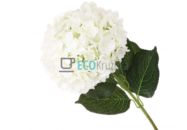 Декоративна гілка білої гортензії 92 см знімне суцвіття  ...