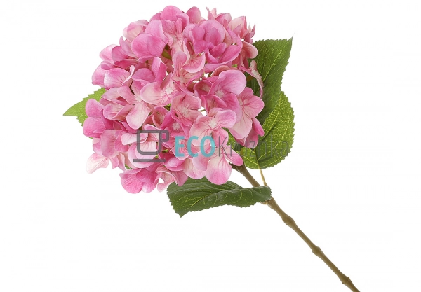 Декоративна гілка рожевої гортензії 60 см квітка D16 см  ...