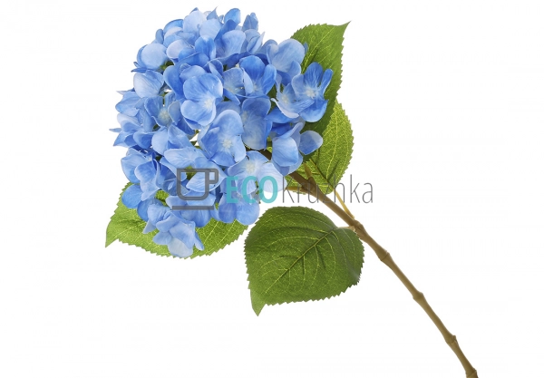 Декоративна гілка синьої гортензії 60 см квітка D16 см ( ...