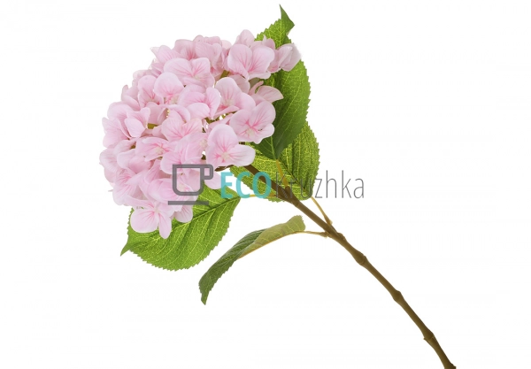 Декоративна гілка світло-рожевої гортензії 60 см квітка  ...