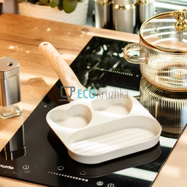 Сковорода для сніданку алюмінієва 18,3 х 18 х 2 см, беже ... Сковорода для сніданку алюмінієва 18,3 х 18 х 2 см, беже ...