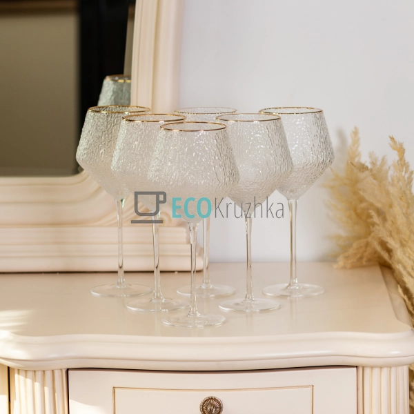 Набір келихів для вина Stunning фактурних 6 штук по 600 ... Набір келихів для вина Stunning фактурних 6 штук по 600 ...