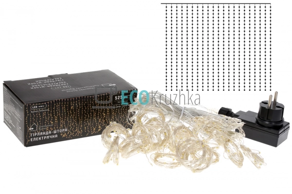 Гірлянда-завіса 525 LED, теплий білий, 3 м ширина, 21 ни ... Гірлянда-завіса 525 LED, теплий білий, 3 м ширина, 21 ни ...