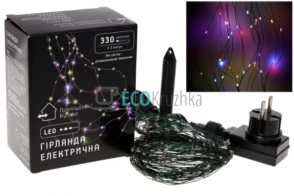 Гірлянда-пучок 330 LED, різнокольорові (червоний, жовтий ... Гірлянда-пучок 330 LED, різнокольорові (червоний, жовтий ...