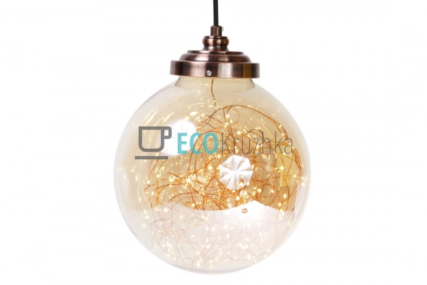 Декоративний шар 23 см з LED-гірляндою (300 LED, теплий ... Декоративний шар 23 см з LED-гірляндою (300 LED, теплий ...