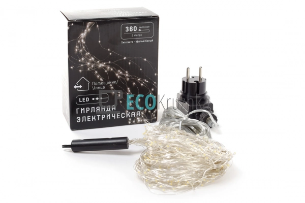 Гірлянда-пучок 360 LED, теплий білий, 18 ниток по 2 м, 2 ... Гірлянда-пучок 360 LED, теплий білий, 18 ниток по 2 м, 2 ...