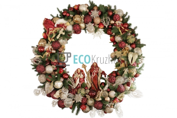 Декоративний вінок 130 см Різдво RM0-105 Декоративний вінок 130 см Різдво RM0-105