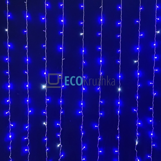 Гірлянда "Мережа" 480 LED, 330x115 см, червоні та блакит ... Гірлянда "Мережа" 480 LED, 330x115 см, червоні та блакит ...