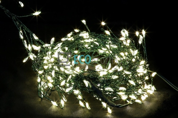Гірлянда-кластер 280 LED, теплий білий, 1 лінія 2 м, зел ... Гірлянда-кластер 280 LED, теплий білий, 1 лінія 2 м, зел ...