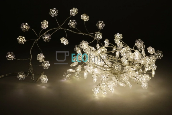 Гірлянда-кластер 120 LED із декором "Сніжинка", теплий б ... Гірлянда-кластер 120 LED із декором "Сніжинка", теплий б ...