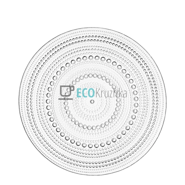 Тарілка Ardesto Verbena, 24.5см, скло, прозорий (AR5028)