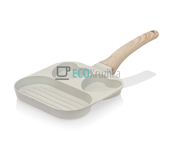 Сковорода для сніданку алюмінієва 18,3 х 18 х 2 см, беже ... Сковорода для сніданку алюмінієва 18,3 х 18 х 2 см, беже ...