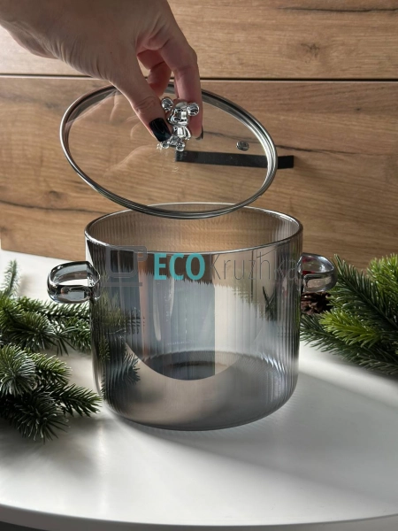 УЦІНКА Скляна каструля 2.3 Ребриста Ведмедик Сіра (МішАн ... УЦІНКА Скляна каструля 2.3 Ребриста Ведмедик Сіра (МішАн ...