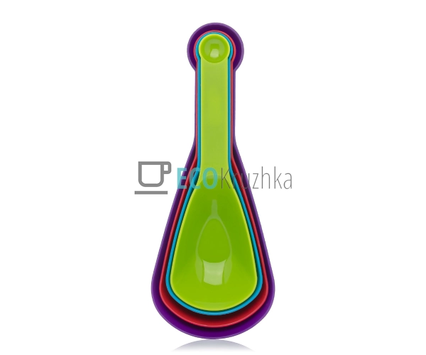 Набір пластикових мірних ложок FRU-078, 4 шт (60/80/120/ ... Набір пластикових мірних ложок FRU-078, 4 шт (60/80/120/ ...