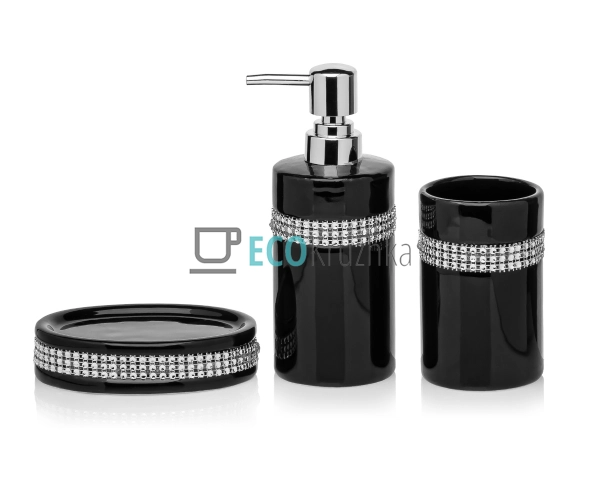 Набір для ванної кімнати 3 предмети: мильниця, підставка ... Набір для ванної кімнати 3 предмети: мильниця, підставка ...