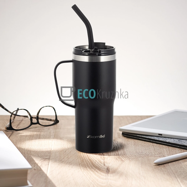 Термокружка 600мл з поверхнею soft-touch з нержавіючої с ... Термокружка 600мл з поверхнею soft-touch з нержавіючої с ...