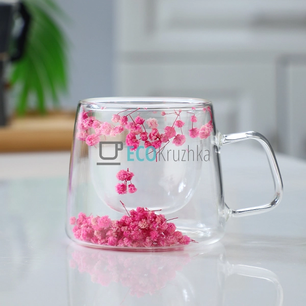 Чашка з подвійними стінками та сухоцвітами, 180 мл (888- ... Чашка з подвійними стінками та сухоцвітами, 180 мл (888- ...