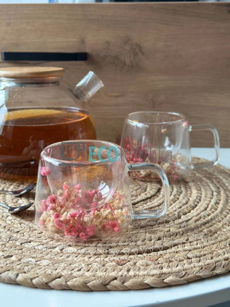 Чашка з подвійними стінками та сухоцвітами, 180 мл (888- ... Чашка з подвійними стінками та сухоцвітами, 180 мл (888- ...