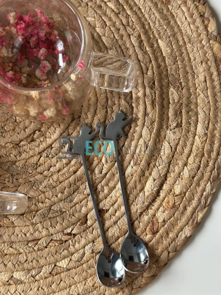 Набір чайних ложок з котиком – 2 шт (111-1) Набір чайних ложок з котиком – 2 шт (111-1)