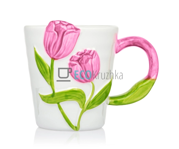 Керамічна кружка "Тюльпан рожевий" 320 мл (8030-392-2) Керамічна кружка "Тюльпан рожевий" 320 мл (8030-392-2)