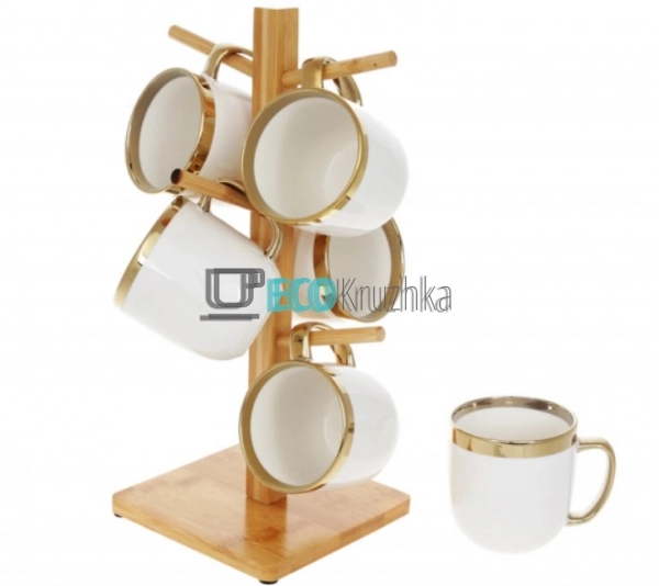 УЦІНКА НАБІР (6 ШТ) ПОРЦЕЛЯНОВИХ ЧАШОК 320МЛ EK21540