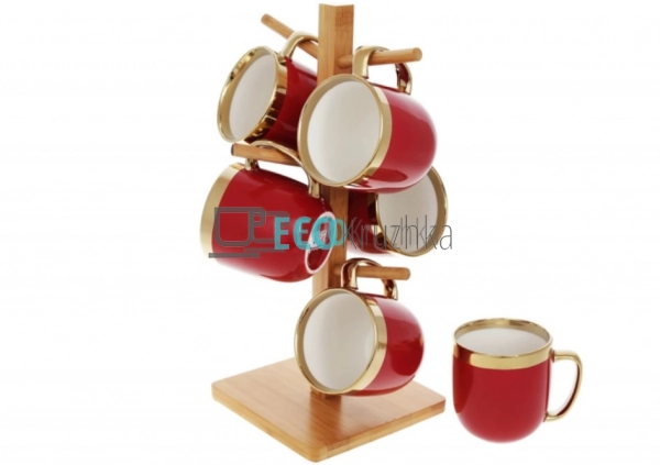 УЦІНКА НАБІР (6 ШТ) ПОРЦЕЛЯНОВИХ ЧАШОК 320МЛ EK21549