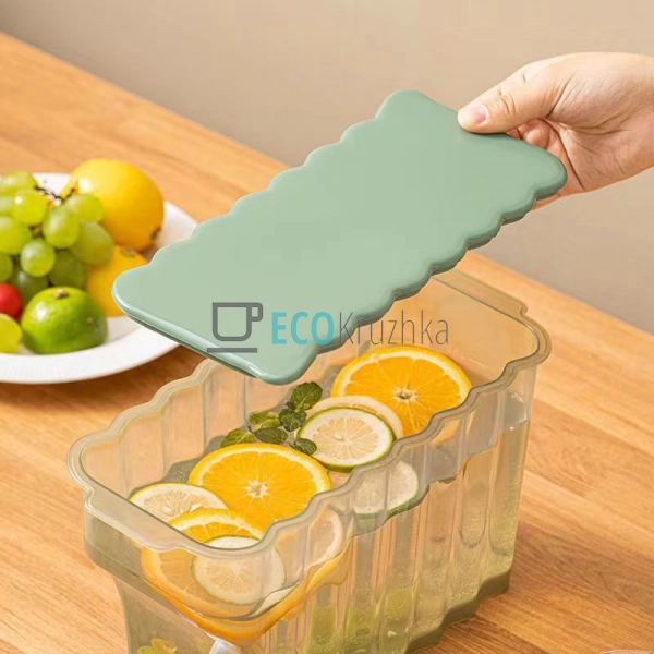 Лимонадник з краном для напоїв, 3 літра Пластиковий Зеле ... Лимонадник з краном для напоїв, 3 літра Пластиковий Зеле ...