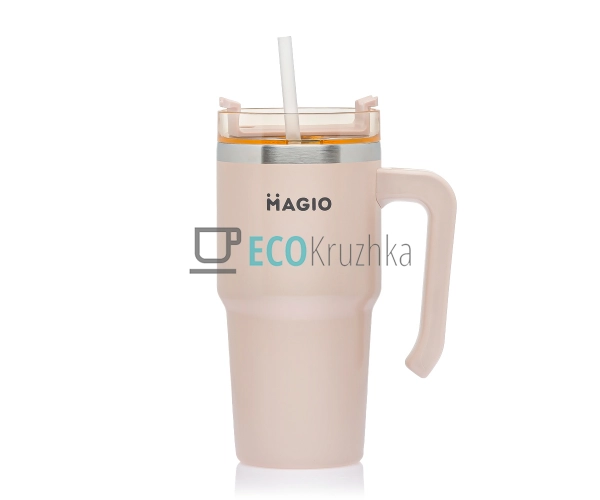 Термокухоль MAGIO MG-1084 600 мл із соломинкою та вакуу ... Термокухоль MAGIO MG-1084 600 мл із соломинкою та вакуу ...