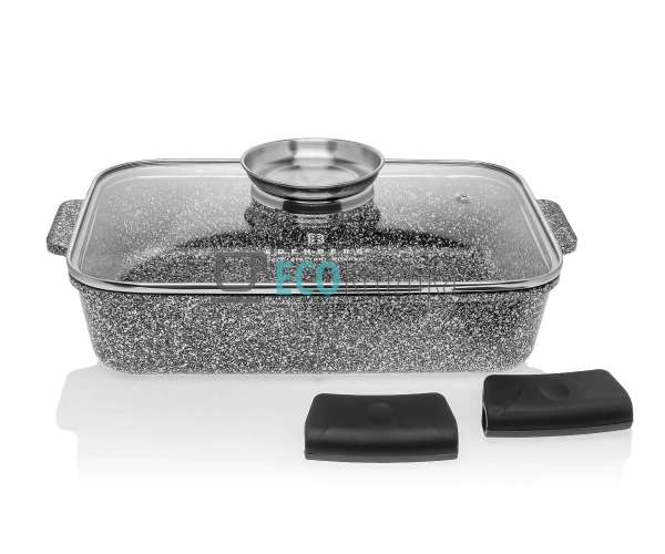 Жаровня алюмінієва з мармуровим покриттям 4 л з кришкою  ...