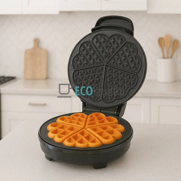 Вафельниця електрична для тонких вафель у формі серця 15 ... Вафельниця електрична для тонких вафель у формі серця 15 ...