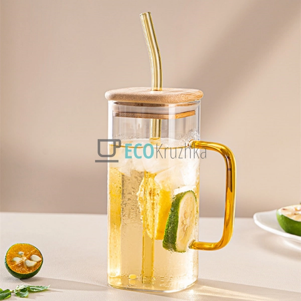 Еко стакан 400 мл з трубочкою та бамбуковою кришкою – ба ... Еко стакан 400 мл з трубочкою та бамбуковою кришкою – ба ...