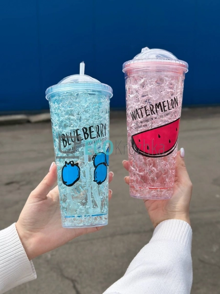 Стакан з трубочкою акриловий з подвійною стінкою та гідр ... Стакан з трубочкою акриловий з подвійною стінкою та гідр ...