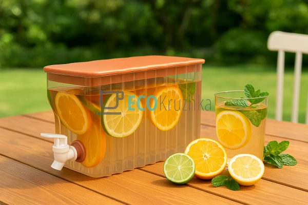 Лимонадник з краном для напоїв, 3 літра Пластиковий Роже ... Лимонадник з краном для напоїв, 3 літра Пластиковий Роже ...