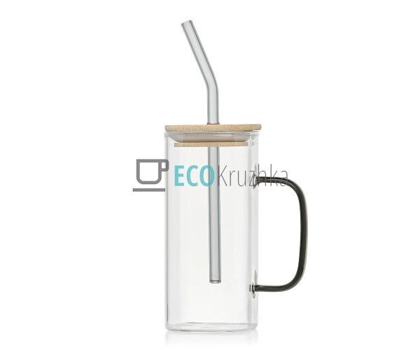 Еко стакан 400 мл з трубочкою та бамбуковою кришкою – ба ... Еко стакан 400 мл з трубочкою та бамбуковою кришкою – ба ...