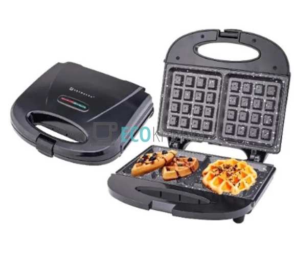 Електрична вафельниця-тостер Edenberg — 1000 Вт, мармуро ... Електрична вафельниця-тостер Edenberg — 1000 Вт, мармуро ...