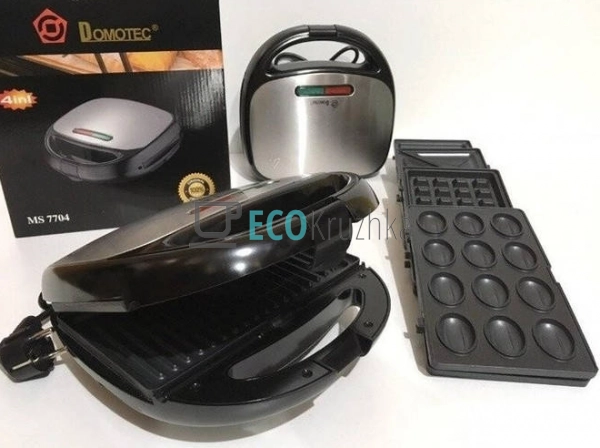 Мультигриль 4 в 1 — сендвічниця, вафельниця, горішниця, ... Мультигриль 4 в 1 — сендвічниця, вафельниця, горішниця, ...