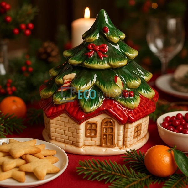 Керамічна банка "Пряниковий будиночок" 2.8 л для зберіга ... Керамічна банка "Пряниковий будиночок" 2.8 л для зберіга ...