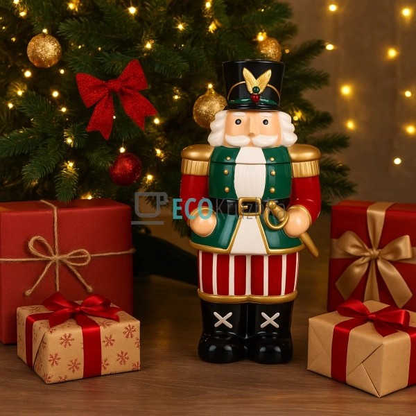 Керамічна новорічна банка Лускунчик 2.7 л для солодощів, ... Керамічна новорічна банка Лускунчик 2.7 л для солодощів, ...