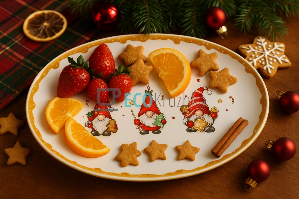 Керамічне овальне блюдо "Гноміки з пряниками" 29 см (DM7 ... Керамічне овальне блюдо "Гноміки з пряниками" 29 см (DM7 ...