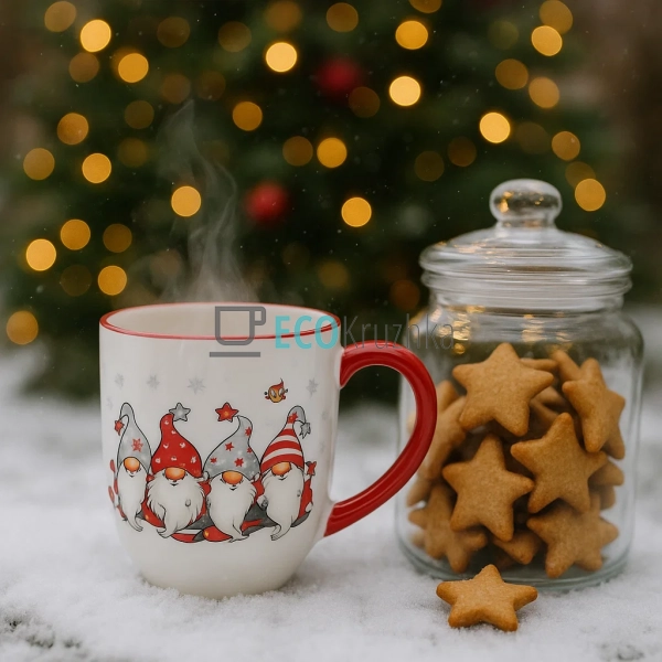 Керамічна кружка з гномом 500 мл – новорічна чашка для ч ... Керамічна кружка з гномом 500 мл – новорічна чашка для ч ...
