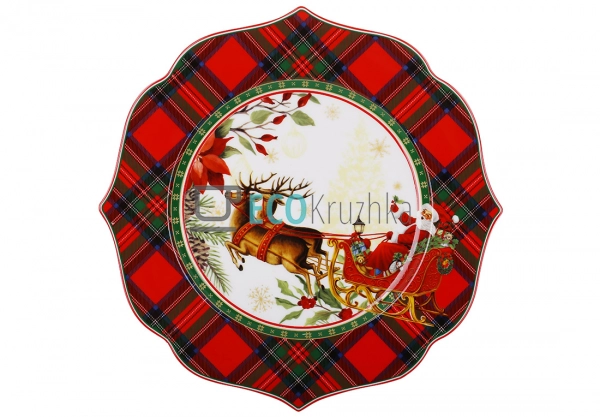 Новорічна порцелянова обідня тарілка Christmas Story 27. ...